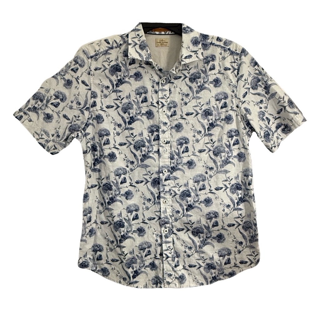 Tommy Bahama Blue Floral Button Up, Size Large